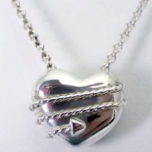 Tiffany & Co. 💙 Heart Arrow 925 Sterling Silver Necklace Pendant